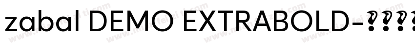 zabal DEMO EXTRABOLD字体转换